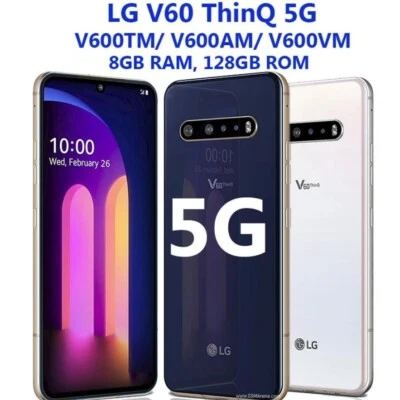 LG V60 THINQ 5G LM-V600AM V600TM V600VM Unlocked 128GB Android Smartphone - Image 1 of 4