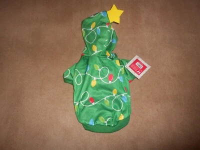 NUEVA SUDADERA CON CAPUCHA PARA MASCOTAS ÁRBOL DE NAVIDAD DE VACACIONES, TALLA PEQUEÑA Foto 1 de 3