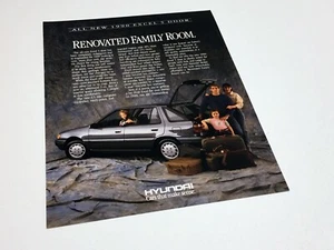 1990 Hyundai Excel 5-door Information Sheet Brochure - Picture 1 of 1