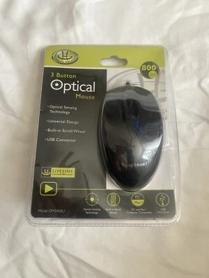 Gear Head OM3400U 3 Button Optical Mouse 800dpi - Brand New In Original Package - Image 1 of 2