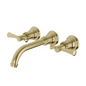 Phoenix Wall Basin Bath Mixer Bathroom Tap Set Cromford Brushed Gold 134-1126-12 - Picture 1 of 3