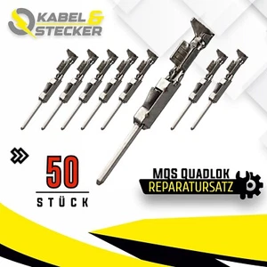 50er Set - MQS Quadlok Stift Stecker Crimpkontakt PIN 0,50 - 0,75mm² Fakra MOST - Picture 1 of 2