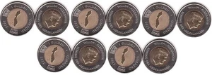 Curacao - 5 pcs х 1 Gulden 2025 UNC bimetall Lemberg-Zp - Picture 1 of 2