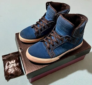 SUPRA / SKYTOP / MUSKA 001 / Size 8 / Tiger Striped / Blue / Chad Muska / Shoes - Picture 1 of 11