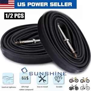 Bicycle Inner Conventional Tube 700x18-23-25 Rubber Bike Tire 60mm Presta Valve - Picture 1 of 18