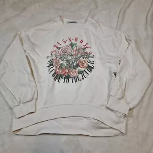 GNR Guns And Roses Mujer Sudadera Blanca Mediana Daydreamer Festival - Imagen 1 de 7