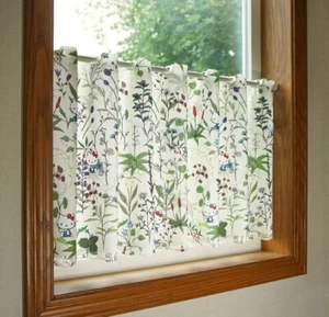 Hello Kitty polyester half cafe curtain home kitchen window decor green - Picture 1 of 5