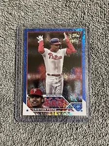 2023 Topps Update Cristian Pache Blue Foilboard /999 Philadelphia Phillies US154 - Picture 1 of 3