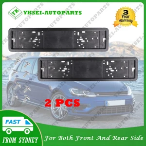 Set of 2 European Euro Car License Plate Frame Number Plate Holder Cover Bracket - Picture 1 of 8