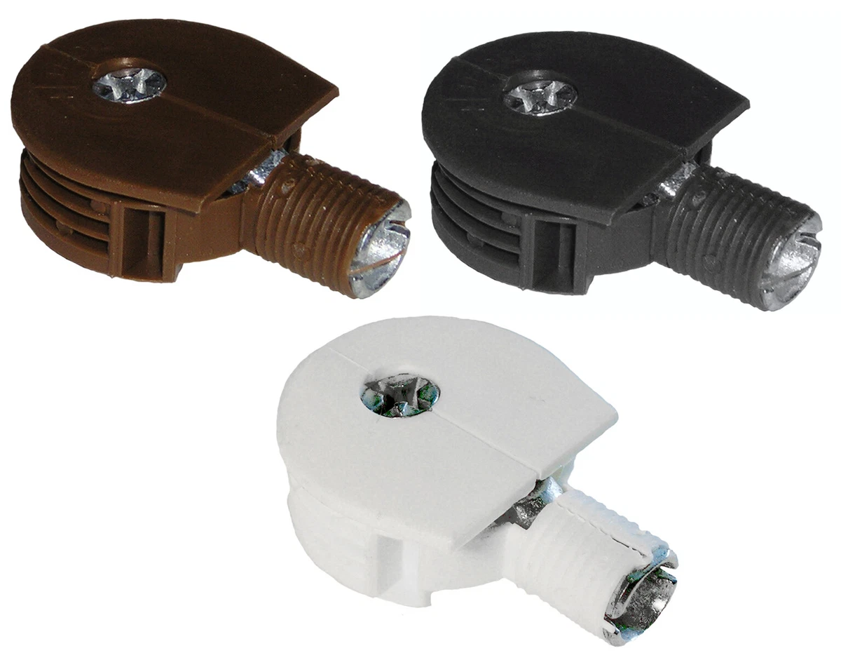 25 Conectores Camlock Reforzados Ac. Carbono+plástico, Tornillo 4 Cm Fijacion Rapida Para Muebles 90210663