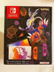 Nintendo Switch OLED Pokemon Scarlet and Violet Edition Console Japan Used - Picture 1 of 5