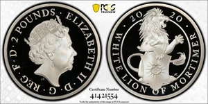 2020 UK £2 Two Pound Queens Beasts Lion Silver Proof Coin PCGS Graded PR69 - Picture 1 of 3