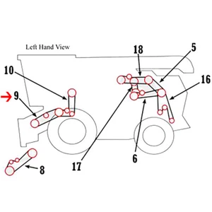 H218726 Feederhouse V-Belt Fits John Deere 9670 9770 9860 9560 9570 9650 9750 - Picture 1 of 5