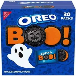 OREO Orange Creme Chocolate Sandwich Cookies, Halloween Cookies, 30 Snack Packs - Picture 1 of 3