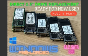 128GB M.2 SATA 2280 B+M SSD WITH * WINDOWS 11 PRO 64BIT PRELOADED * SATA 3 6Gb/s - Afbeelding 1 van 2