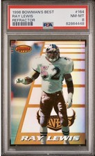 1996 Bowman's Best🔥Ray Lewis 🔥Rookie Refractor  PSA 8 Mint-NrMt📈