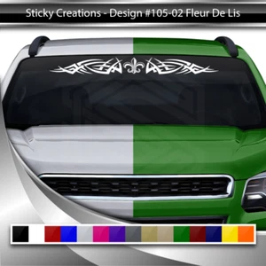 105-02 FLEUR DE LIS Decal Sticker Windshield Window Vinyl Banner Fleur De Lys - Picture 1 of 4