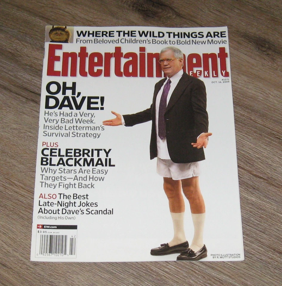 Entertainment Weekly magz David Letterman KRISTEN WIIG Where The Wild Things Are - Image 1 of 1
