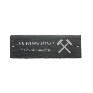 Door sign mining miner slate board decorative sign slate nameplate - Picture 1 of 3