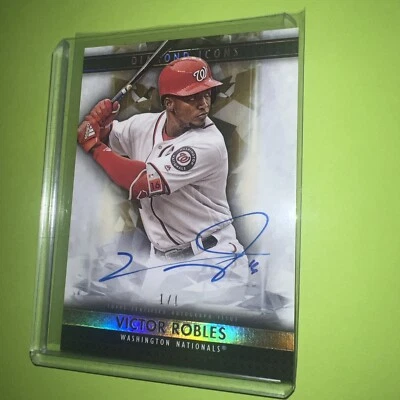 Beauty One Of One 2019 Topps Diamond Icons Victor Robles Auto On Card 1/1 - Image 1 of 4