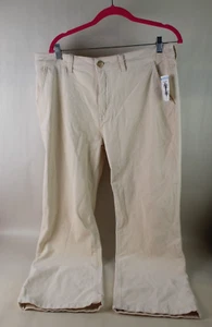 KUT Women's Corduroy Pants Retro Straight Cream-Size 14 - Picture 1 of 5