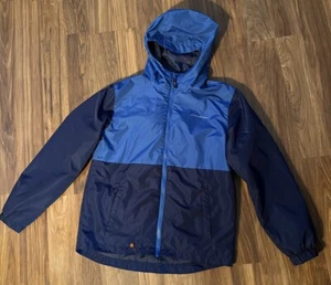 Eddie Bauer Kid's Lg 14/16 Full Zip Black & Blue Jacket Fleece Lined Unisex #4 - Picture 1 of 11