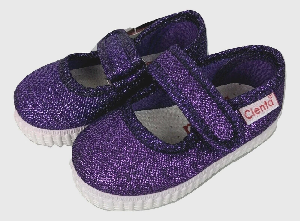 CIENTA Infantil Niñas 2.5 EE. UU. Púrpura Brillante Lona Mary Jane Suela Frutal ESPAÑA Foto 1 de 2