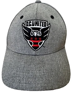 D.C. United Adidas MLS Fußballmütze/Kappe grau verstellbar Einheitsgröße neu ohne Etikett - Bild 1 von 16