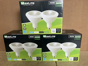 6 Maxlite 90W PAR38 Daylight LED Flood Light Bulb 13W Dimmable Indoor Outdoor - Picture 1 of 3