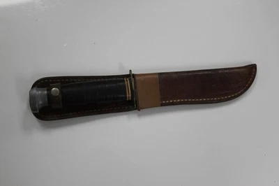 Vintage Ka-Bar Modelo 1207 Deluxe Marine Hunter pré-1965 (KB1207) - Imagem 1 de 4
