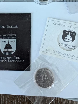 1989 Clad Proclaiming the Triumph of Democracy Congressional Half Dollar - Image 1 of 4