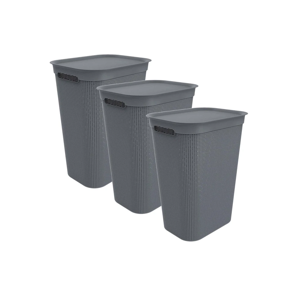 Rotho Wäschebox Wäschetruhe Wäschetonne Plastik Waschkorb Badezimmer schmal    - Bild 1 von 1