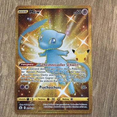 Pokemon Mew Shiny GOLD | Deutsch 025/025 Celebrations | Near Mint - Bild 1 von 2