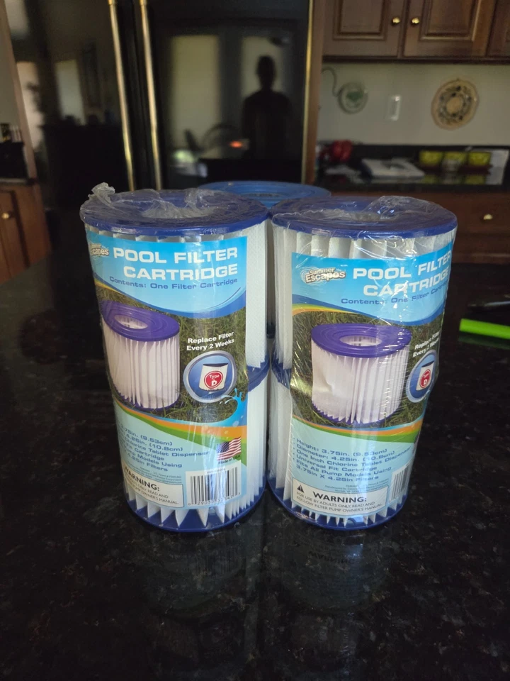 Cartuchos filtros piscina 3,75" H, 4,25" diámetro; Foto 1 de 1