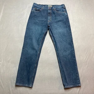 Wrangler 20X Competition Jeans Mens 35x34 Blue Relaxed Straight Rodeo Denim - Picture 1 of 9