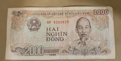 Billete Dong Vietnam 2000 1988 Foto 1 de 2