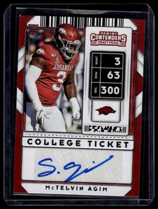 2020 Panini Contenders Draft Picks #304 McTelvin Agim Rookie Auto - Bild 1 von 2