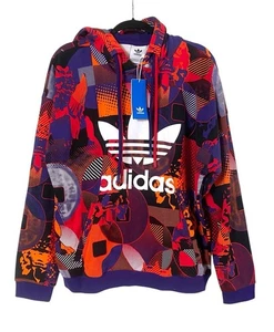 Adidas Mens CNY Hoodie Collegiate Purple Orange White Sweatshirt NWT Size Small - Picture 1 of 5