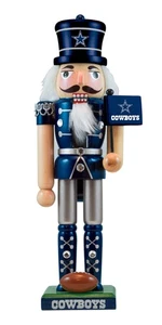 Masterpieces Game Day - NFL Dallas Cowboys - Team Painted Wood Nutcracker - Picture 1 of 3