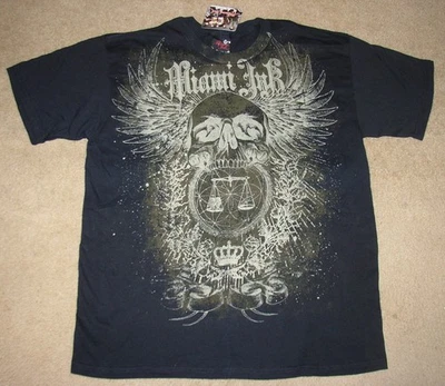 Camiseta Miami Ink Vintage 2009 Y2K Negra Escala Calavera Talla Para Hombres GRANDE Tatuaje Foto 1 de 4