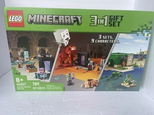 Lego 66807 Minecraft Infinite Worlds Set de Regalo 3 en 1 21255 21252 21254 6578576 - Imagen 1 de 2