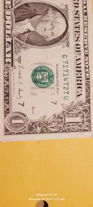 One Dollar Bills Year 1988 Fancy Serial Numbers  G71714727 U - Picture 1 of 4