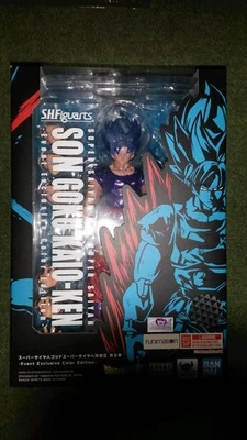 S.H.Figuarts Bandai NYCC Event Exclusive SSGSS Son Goku Kaio Ken OFFICIAL - Image 1 of 4