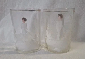 Mary Gregory small glass cup hand-painted girl whimsical vintage decor - Picture 1 of 21