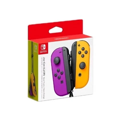 Nintendo Switch Joy-Con Pair Wireless Controller L/R Neon Purple, Neon Orange - Image 1 of 4