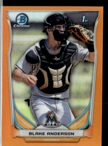 BLAKE ANDERSON 2014 BOWMAN CHROME 1st ROOKIE RC mini *ORANGE* REFRACTOR /10 !!🔥 - Picture 1 of 2