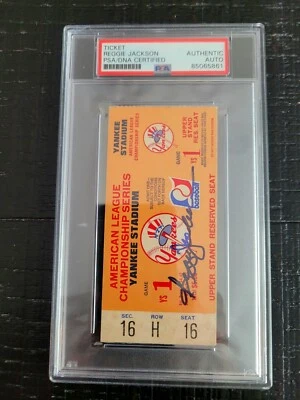 Reggie Jackson Signed 1970s Phantom Ticket Stub, Amer. League Champ.(PSA) - Image 1 of 4