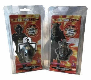 DR DOCTOR WHO 2 x KEY RINGS CYBERMEN KEYCHAIN & JUDOON KEYCHAIN SEE DESCRIPTION - Picture 1 of 2
