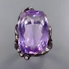 Natural 38 ct Not Enhanced Amethyst Ring 925 Sterling Silver Size 8.5 /R328181