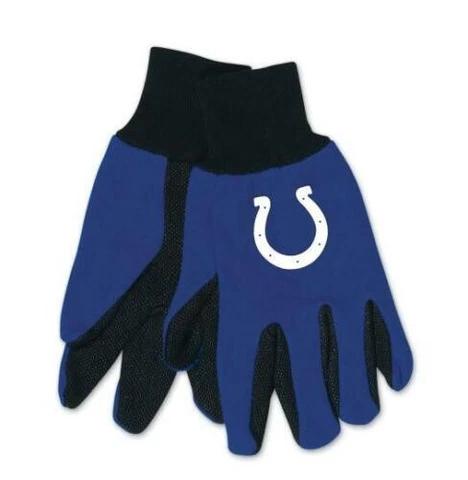 Indianapolis Colts NFL Utility 2 Tone Gloves Work or Winter Team Colors Cover